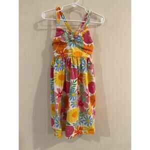 Tommy Bahama Girls Floral Sundress Size 5 Multicolor Cotton Summer Dress